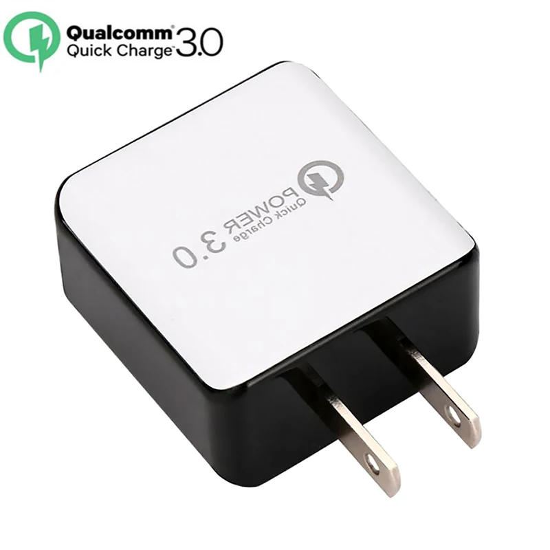 Быстрая зарядка QC3.0, зарядное устройство для мобильного телефона, USB, для путешествий, настенное, EU, US, зарядное устройство, для смартфона, быстрая зарядка для iPhone, samsung, Xiaomi, LG - Тип штекера: Us White