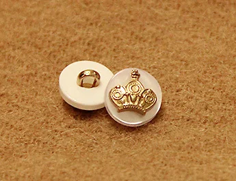 40 pcs/lot одежда металл смола корона пуговица нежный компактный рубашка кнопки вязание пуговица 10 мм