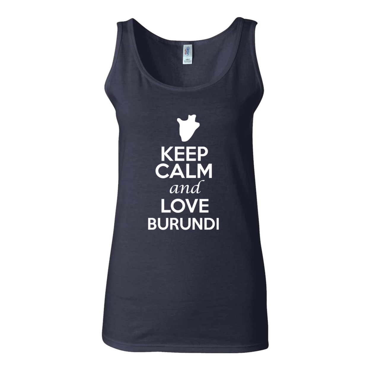 Junior Keep Calm And Love Burundi Country Patriotic Novelty Sleeveless Tank Top 1252 (3)