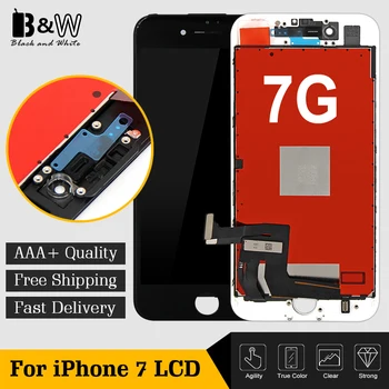 

20PCS/LOT No Dead Pixel LCD For iPhone 7 LCD Display With Touch Screen Digitizer Assembly with Free Camera Ring &Sensor Holder