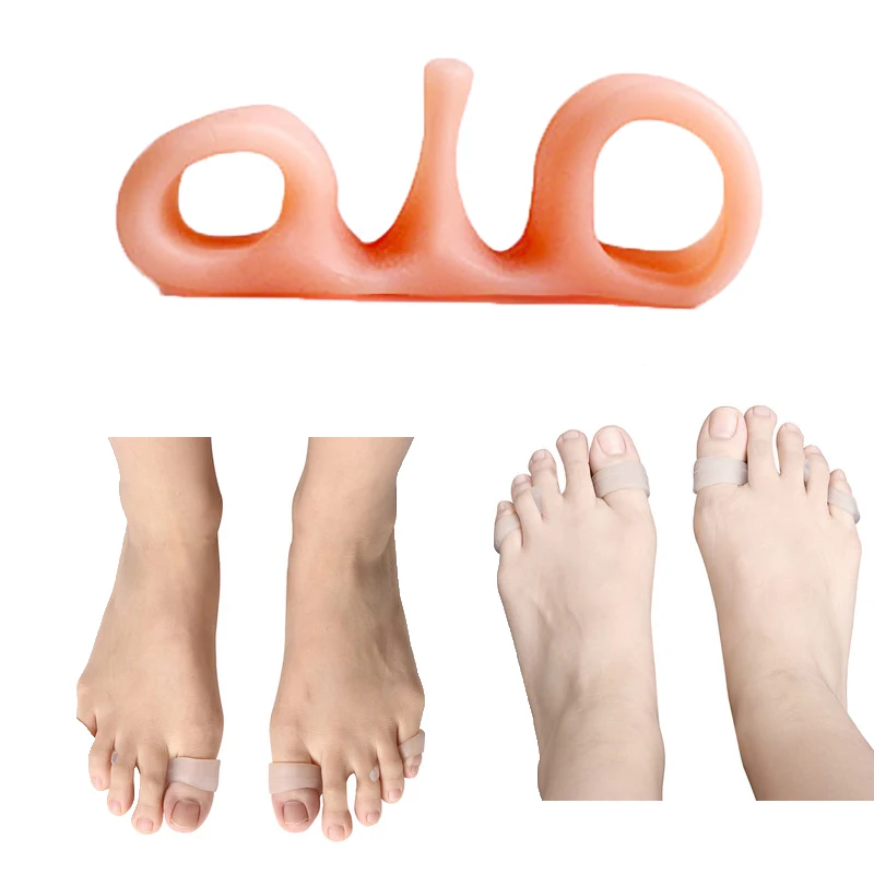 

NEW 2PCS / A Pair Daily Use SEBS Silicone Hallux Valgus Orthosis Toe Overlap Repair Foot Care Tool Feet Care Toe Orthosis