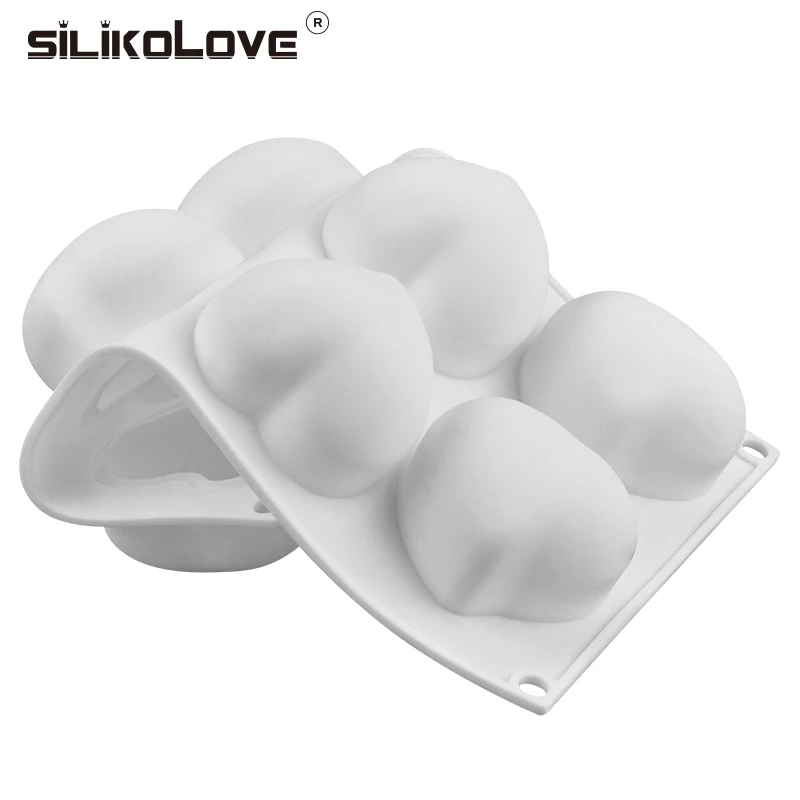 SILIKOLOVE Silikone форма для Мусса торт сердце Свадебные 3d силиконовые формы украшения торта инструменты десерт-выпечка формы белый