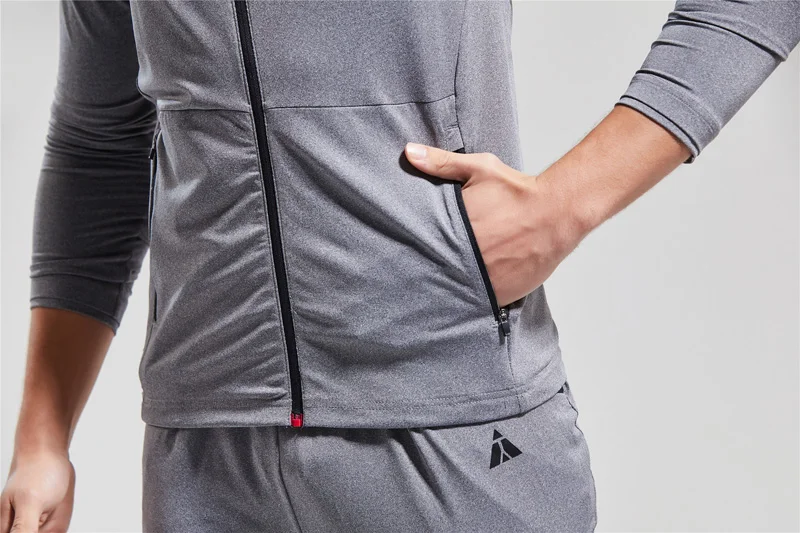 Flash Sale Men Jacket Sets Autumn Sportswear High Quality Sweatshirts Zipper Fitness Overcoat Breathable Jacket Outerwear (Jacket+Pants )