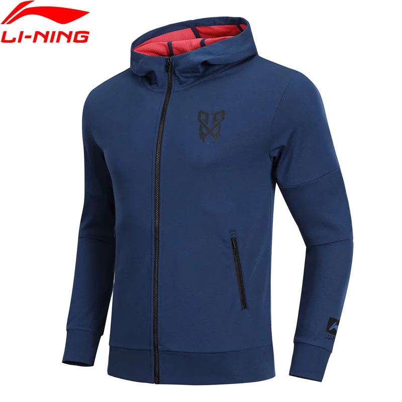 

Li-Ning Men CBA Basketball Series Sweater Hoodie Slim Fit 74% Cotton 26% Polyester LiNing Comfort Sports Coat AWDN341 CJAS18