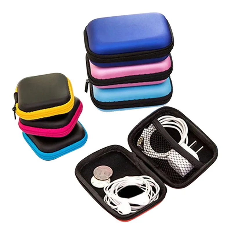

Mini Earphone Bag Case Portable Earphone Storage Box For Phone USB Charger Power Banks Hard Case Travel Organizer Bags
