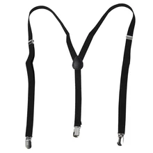 Black Y Back Elastic Suspender Strap Pants Braces Adjustable for Lady Black Y Back Elastic Suspender Strap Pants Braces Adjustable for Lady