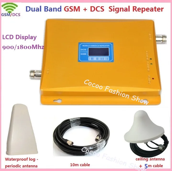 

Full set LCD Display ! Dual Band Repeater Amplifier, GSM Repeater Dual Band 900 1800, Mobile Signal Repeater Booster Amplifier