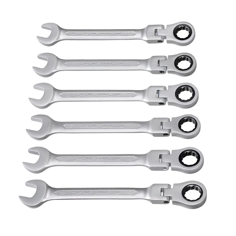 7 unids la llave con la combinación de Llave de trinquete Flexible de reparación de automóviles, herramientas de mano de llaves de un juego de llaves herramientas D6121