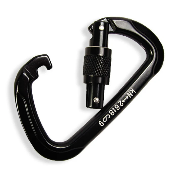 

E1101 New arrive outdoor rock climbing D buckle threaded master master lock Outdoor sports climbing supplies