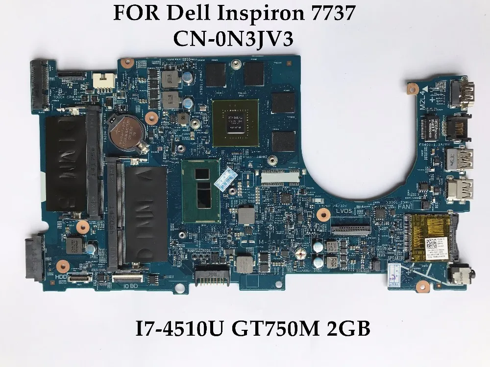 Высокое качество материнская плата MB N3JV3 0N3JV3 для ноутбука Dell Inspiron 17R 7737 DOH70 SR1EB I7-4510U