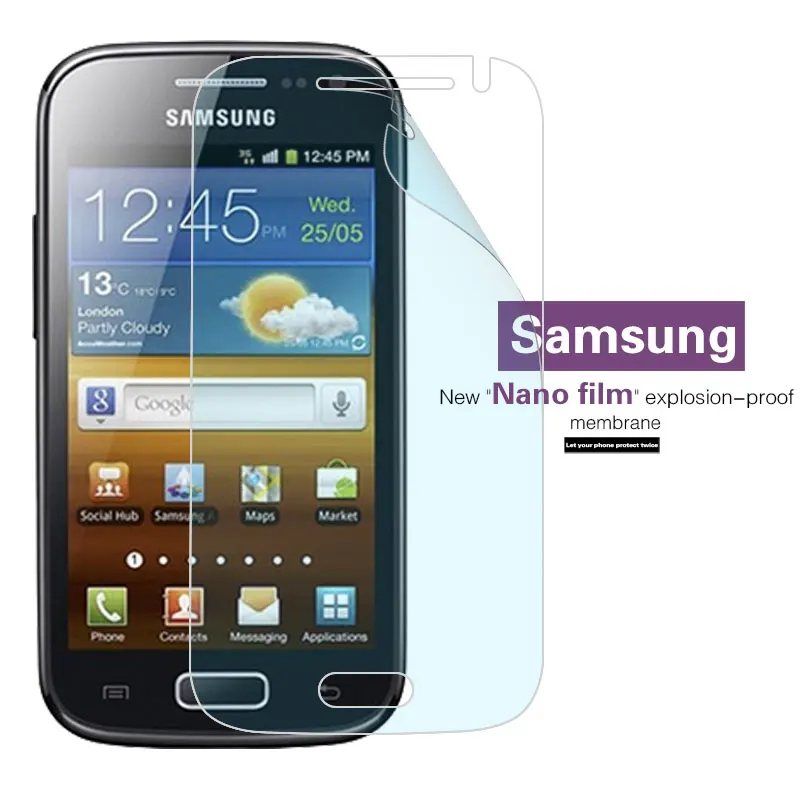 

Explosion-proof Nano Soft Film For Samsung Galaxy Ace 2 II 3 4 Duos Plus Style LTE I8160 Anti-shatter Screen Protector Films