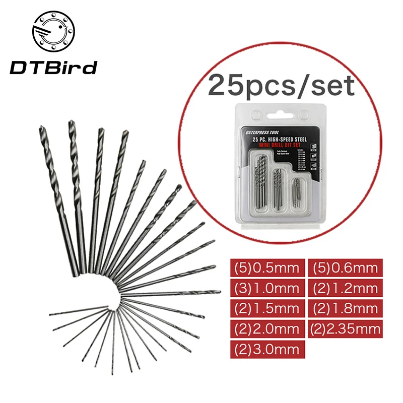 

2018 New 10pcs/25pcs High Quality Circular straight handle Twist Drill Bit High Speed Steel Titanium Plating Bit