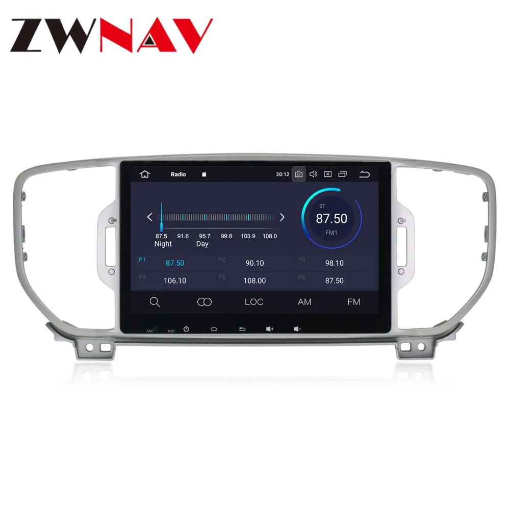 Perfect ZWNAV Android 9.0 4+32GB Car No DVD Player FOR KIA SPORTAGE 2016 2017 2018 Radio Ibiza GPS map Navigation with Mirroring link 4