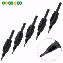 5 шт) 9RT одноразовая Нескользящая трубка рукоятки машинки для татуировок-черный(5 шт