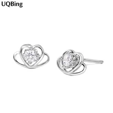 Плата 925 Серьги Серебро Ювелирные серьги сердце серебряные серьги Brincos Pendientes де-плата