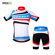 WOSAWE Новая мужская летняя Велоспорт Устанавливает Джерси шорты комплект полиэстер дышащая быстросохнущая велосипед Велоспорт комплекты