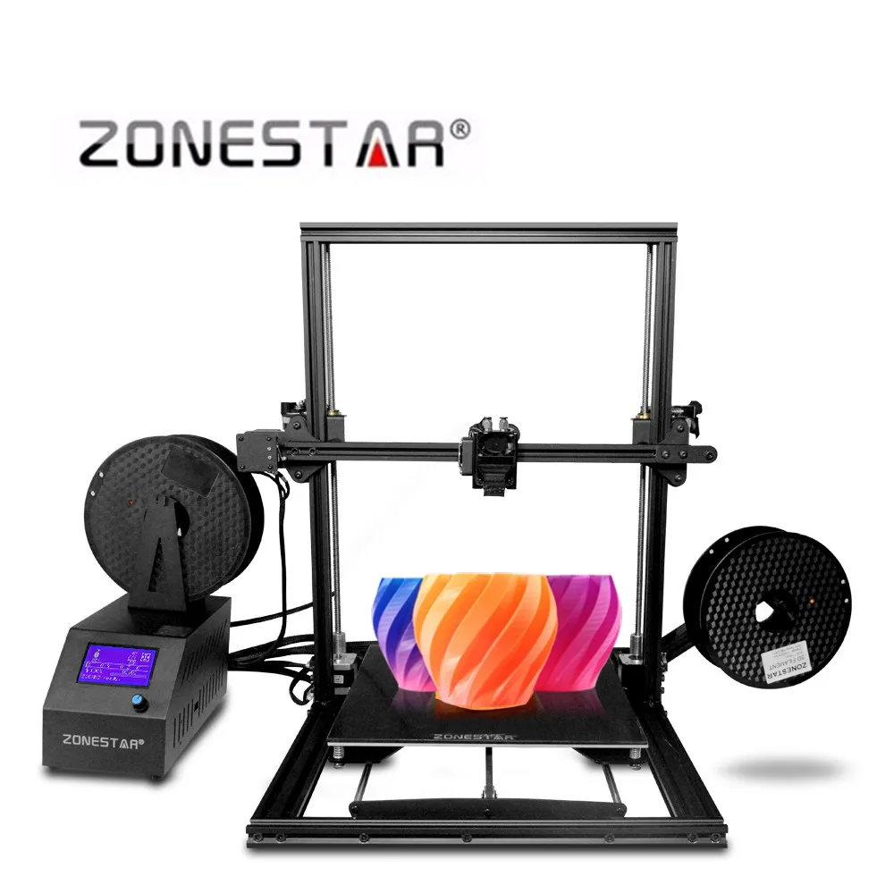 

ZONESTAR Z10M2 Fast Assemble 3 Large Size Dual Extruder Mixed Color with USB,SD card