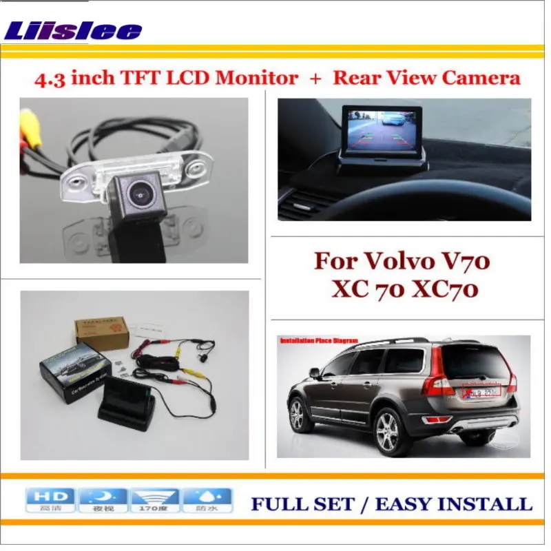 

Liislee For Volvo V70 XC 70 XC70 In Car 4.3" Color LCD Monitor + Car Rear Back Up Camera = 2 in 1 Park Parking System