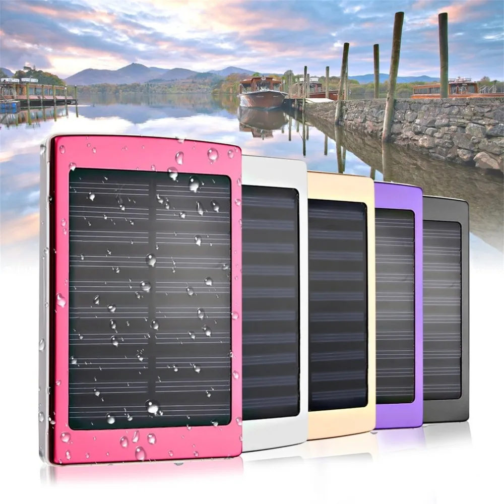 

50000mAh Dual USB Solar External Power Bank Battery Charger For Phone Tablet