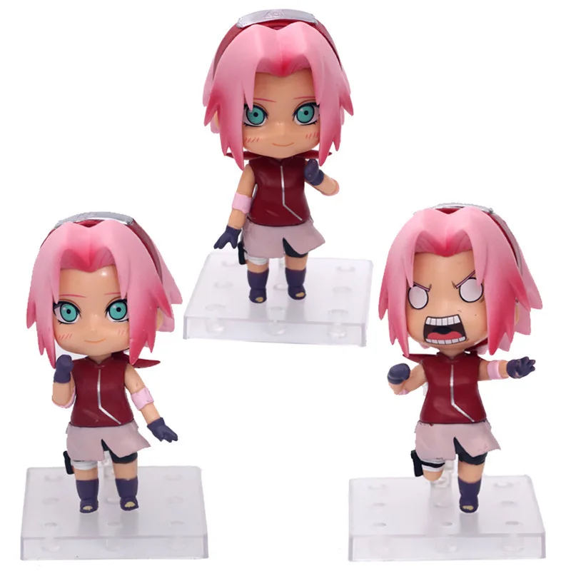 3 шт./компл. кукла Сакура Haruno Shippuden Uzumaki Q версия ПВХ Коллекционная Модель Коллекция