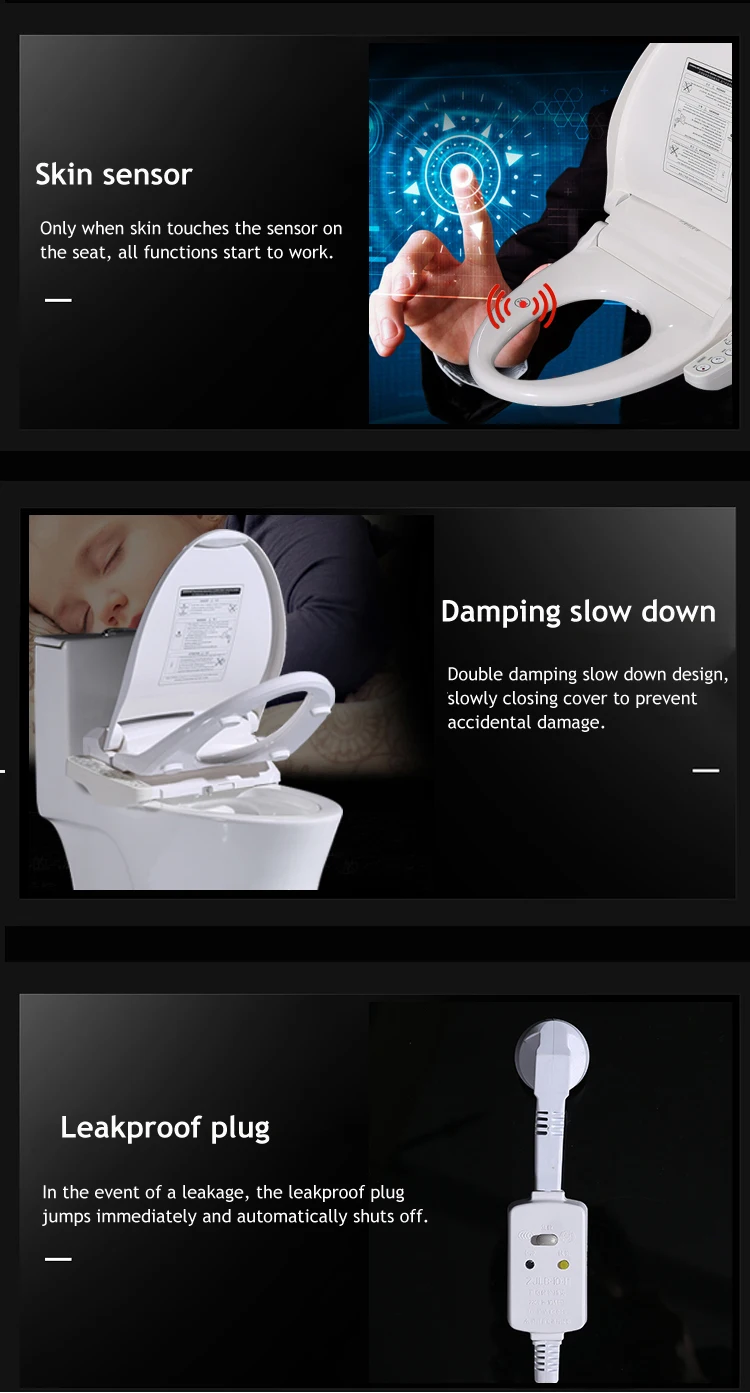 Ecofresh Смарт сиденье для унитаза электрический умный биде крышка ...