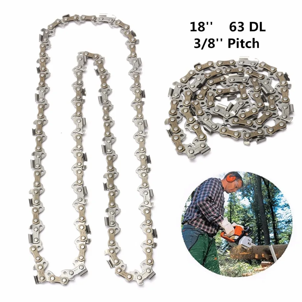 

MTGATHER Substitution Chainsaw Saw Mill Chain Blade 18'' 63 Drive Link 3/8'' Pitch 050 Gauge for Wood Cutting Chainsaw