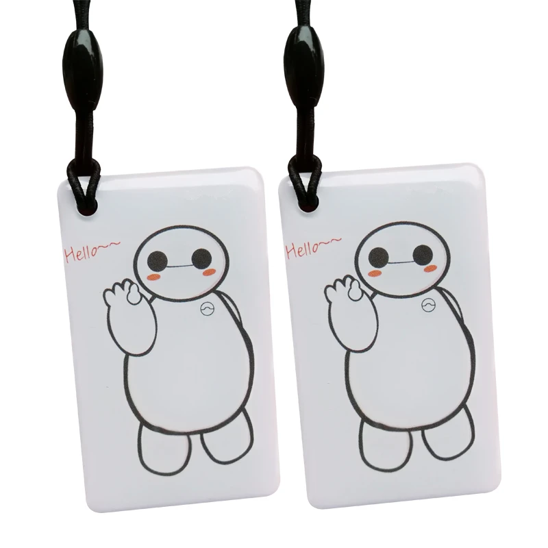 

1Pcs UID Changeable 1K S50 13.56Mhz Rewritable Copy Clone Epoxy Card NFC RFID Keyfob Cartoon Trinket Key Ring Token Tag Writable