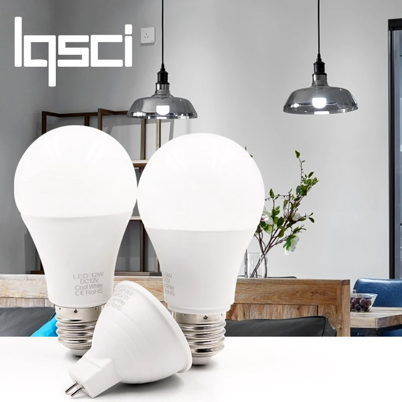 

Lqsci Third-generation LED Bulb Lights6W9W12W15W DC12V LED Lamp Cup MR16 6W E27Led Lamp Energy Saving Lamp 12V LED Lighting bulb