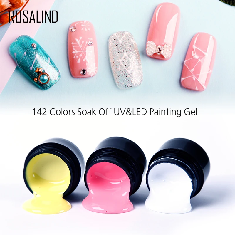 

ROSALIND Gel Varnish 142 Colors Gel Nail Polish Set 5ML Painting Design Of Nail Art Primer DIY Top Base Coat Hybird For Manicure