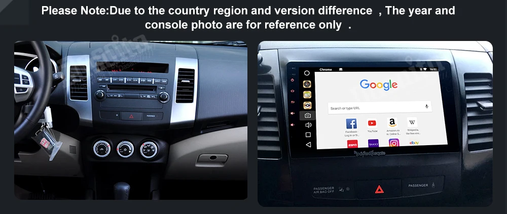 Clearance 9"IPS Android 8.0 Car GPS Radio Player for Mitsubishi Outlander 2007-2011 with Octa Core 4GB+32GB GPS map Navigation Multimedia 5