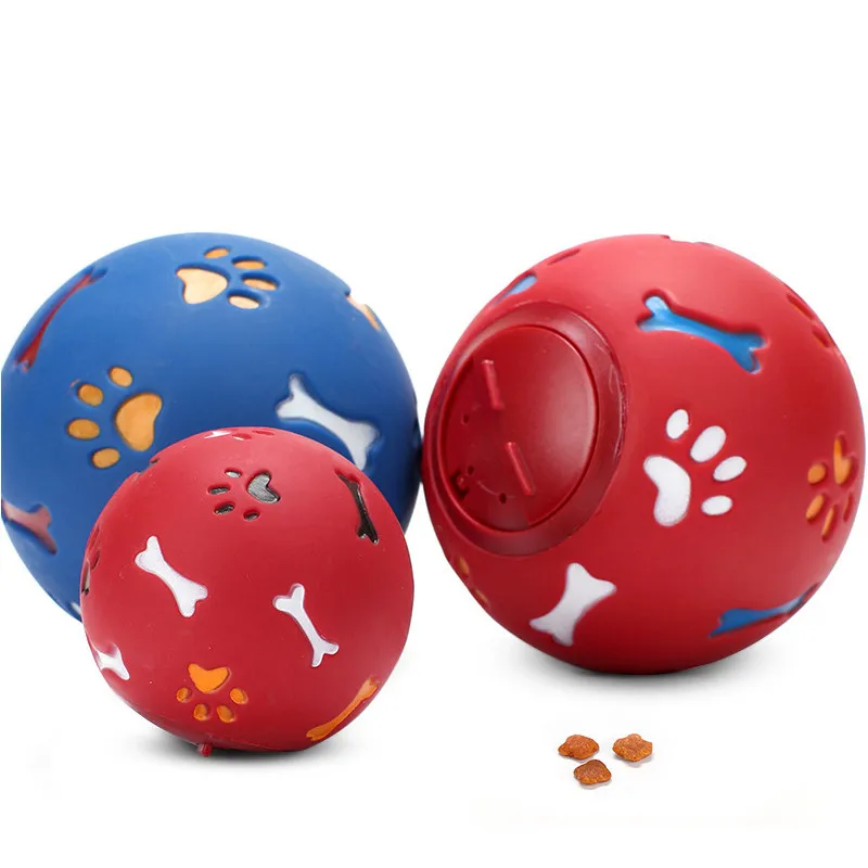 2.29/4.29'' Pet Dog ball toy Extra tough Rubber Leakage Food Dispenser