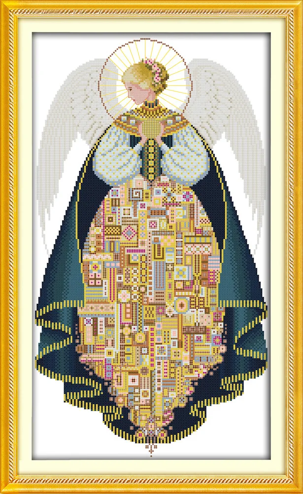 Angel (3) Printed Canvas DMC Counted Chinese Cross Stitch Kits printed Cross stitch set