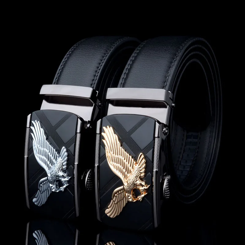 Designer belts for Men Eagle Metal Automatic Buckle Split Leather Waist belt for luxury fashion cowhide men's belt Novelty 3.5cm