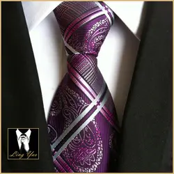 Мода 8 см Дизайн corbatas Романтический Пейсли Цветочный галстук высокое качество жаккардовые ткани Gravatas для джентльмена
