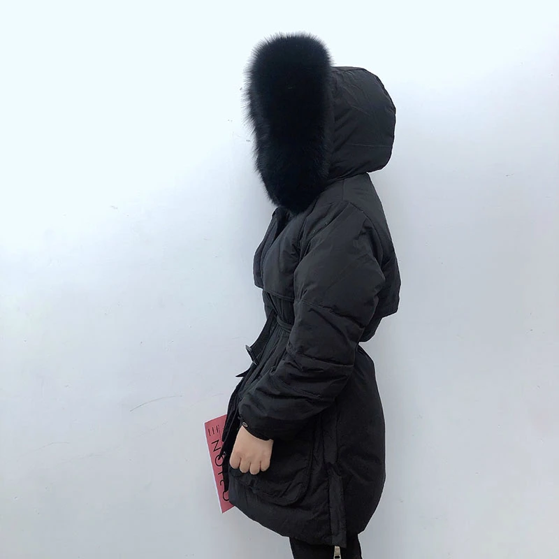 OFTBUY 2019 пальто с натуральным мехом зимняя куртка женское пуховое длинная парка