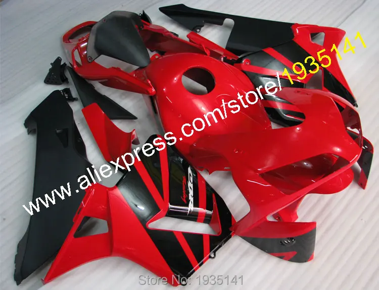 Корпус из АБС-пластика для Honda CBR600RR F5 2003 2004 CBR 600RR 03 04 красно-черный цвет (литьё под