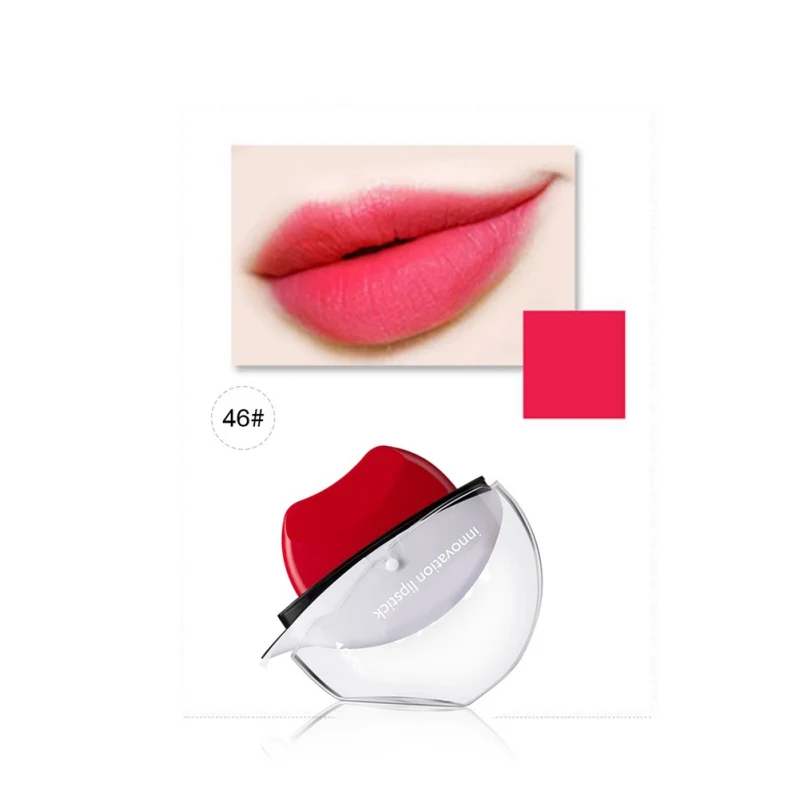 Профессиональный макияж полное покрытие губная помада бархатистая матовая губная помада стойкий водонепроницаемый блеск для губ сексуальные красные цвета - Цвет: 46
