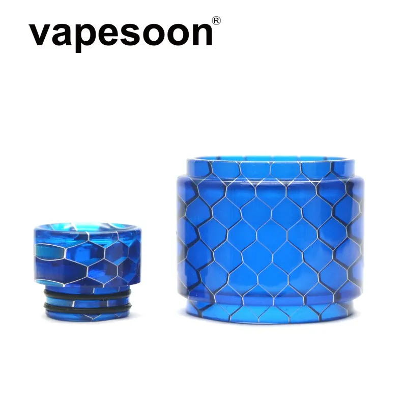 

2 Sets vapesoon replacement snake glass tube with drip tip for Voopoo Drag 2 177W TC Kit Fit Voopoo Uforce T2 SubOhm Tank