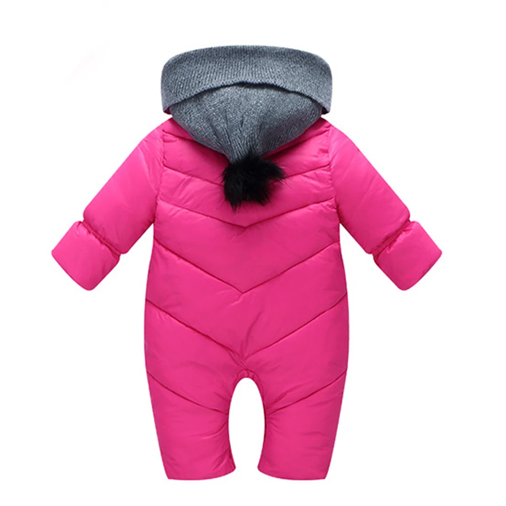 

2016 baby warm down parkas Jumpsuit children girls down coats overalls clothing set jacket children's Snowsuit Infant Clothes