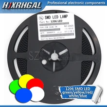 1 катушка 3000 шт. 1206 SMD светодиодный светильник желтый красный зеленый синий белый и hjxrhgal
