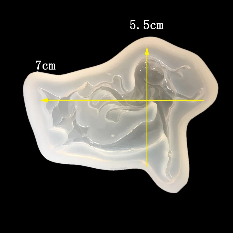 1 шт. УФ-полимерные ювелирные изделия, Жидкая силиконовая форма русалки, полимерные амулеты, формы для самостоятельного украшения, рукоделие, ювелирные изделия