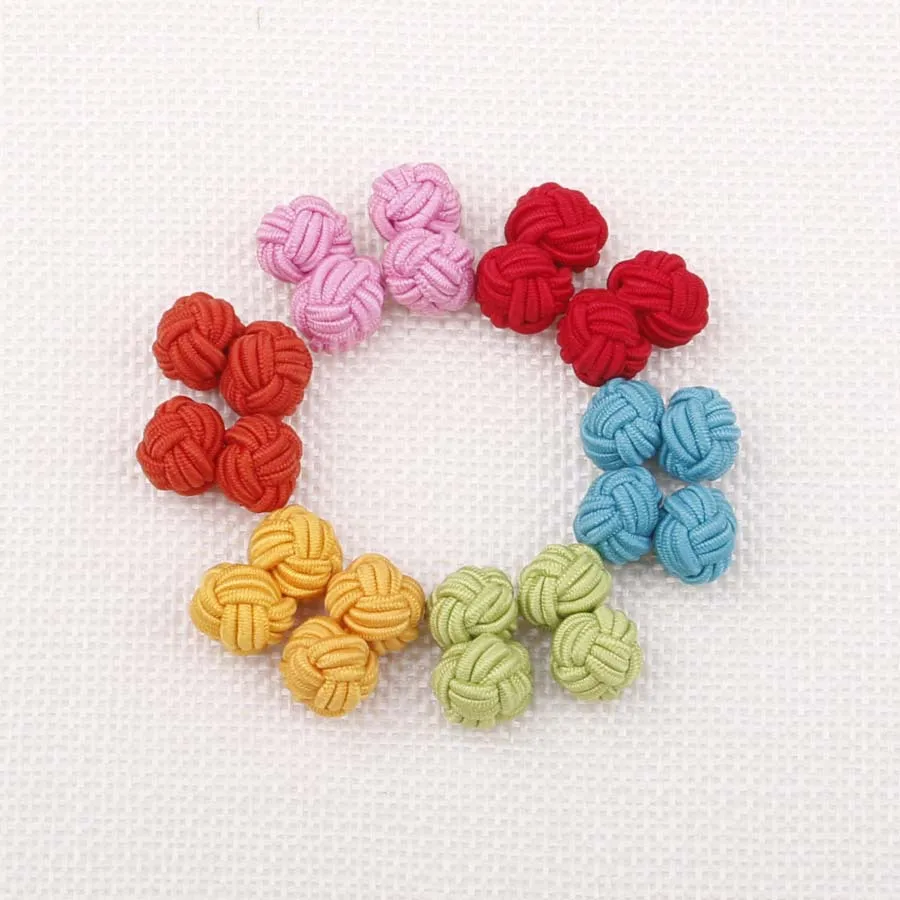 

Plain Color Knot Buckle Cufflinks Chinese Knot Cuff Buttons Single Color men's Shirt cuff links DIY Mens Braided Thread Buckle