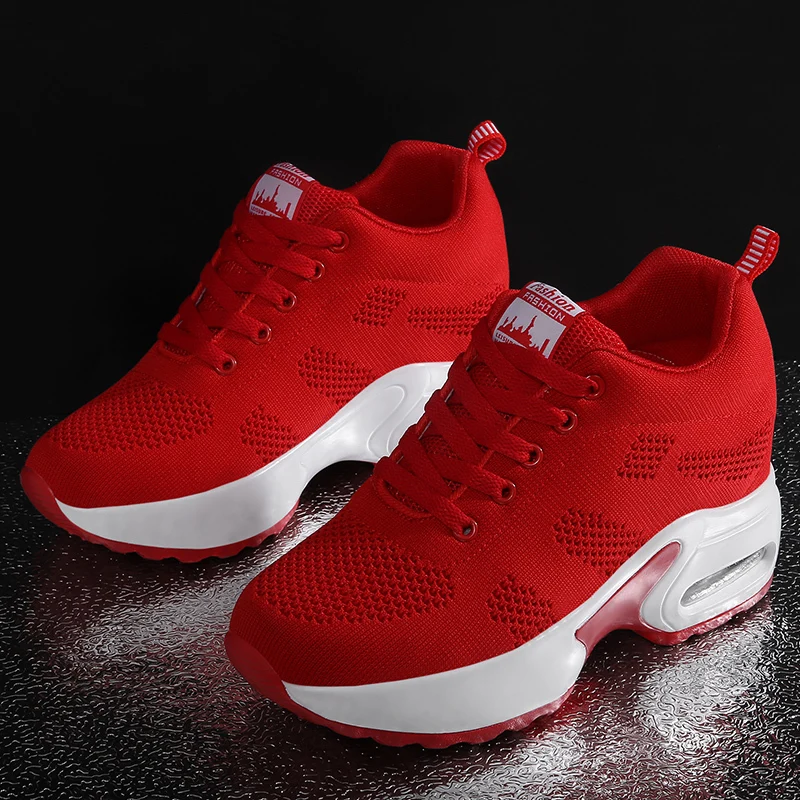WADNASO Flying Knitting Fashion Sneakers Women Hide Heels Casual Shoes Breathable Platform Sneakers Wedge White Shoes XZ120 (9)