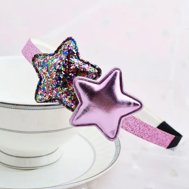 

Kids Girls Headwear Cute Sequin Star Heart Hair Accessories Girls Princess Style Party Headband Hair Band