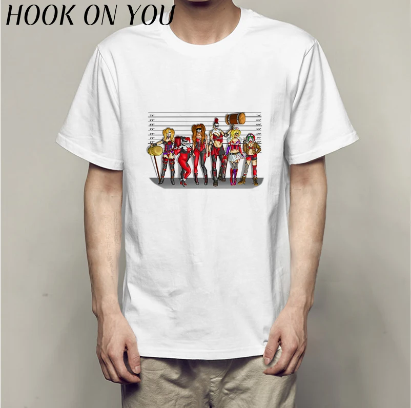 

Suicide Squad Men Women T Shirt Print Harley Quinn T-Shirt Summer O-Neck Casual Tops Tee shirt Male modal T Shirts Camiseta