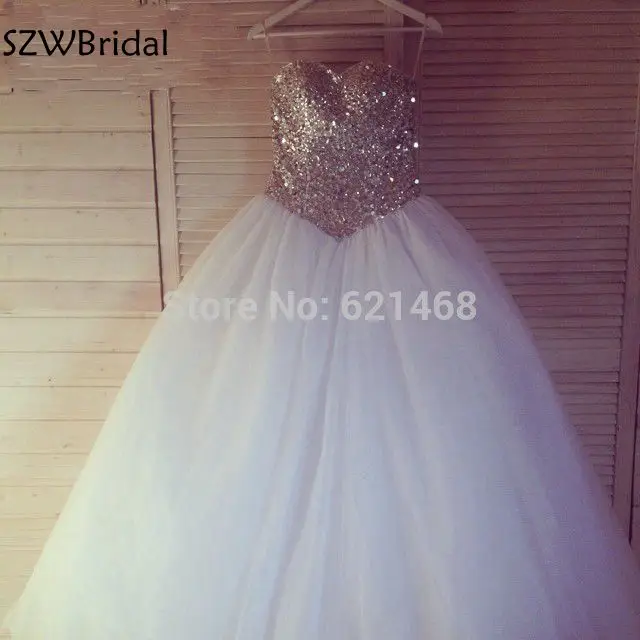 

Romantic robe de mariee Sweetheart White Tulle Wedding Dress 2020 Full hand beading Pearl Bridal Gown vestido de novia