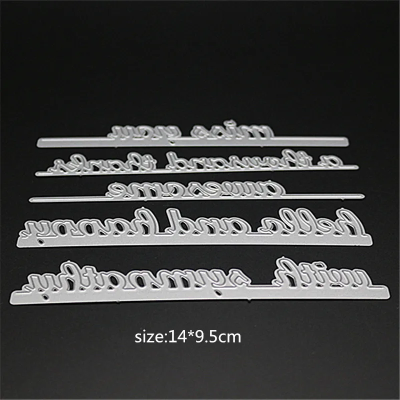 

Greetings & Words Metal Cutting Die Seal for DIY Scrapbooking Photo Album Card Making DIY Decoration Supply