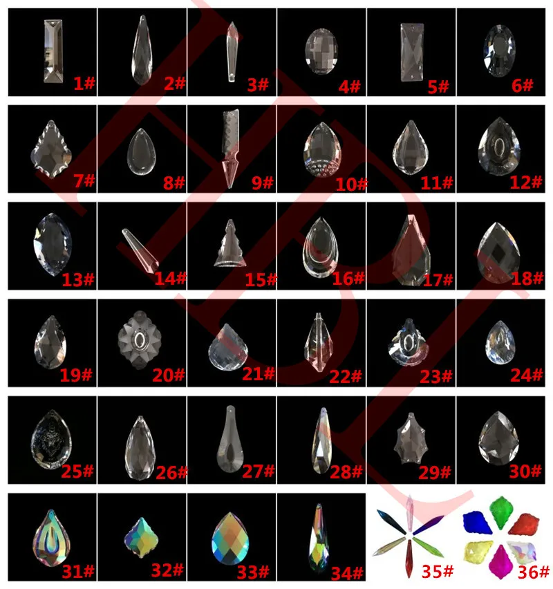 chandelier glass prisms