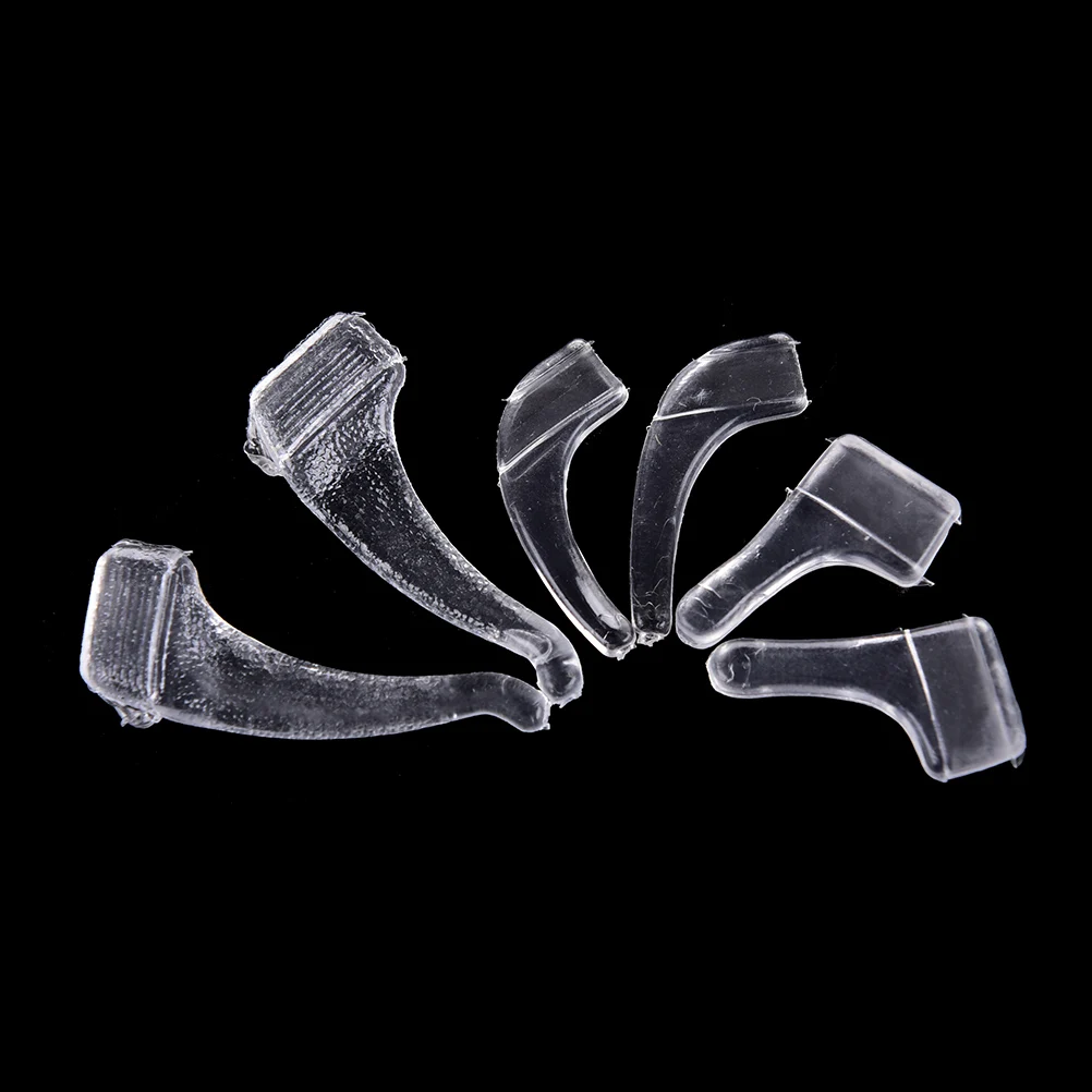 

10 Pairs soft transparent Anti Slip silicone ear hooks temple tip holder eye glasses accessories
