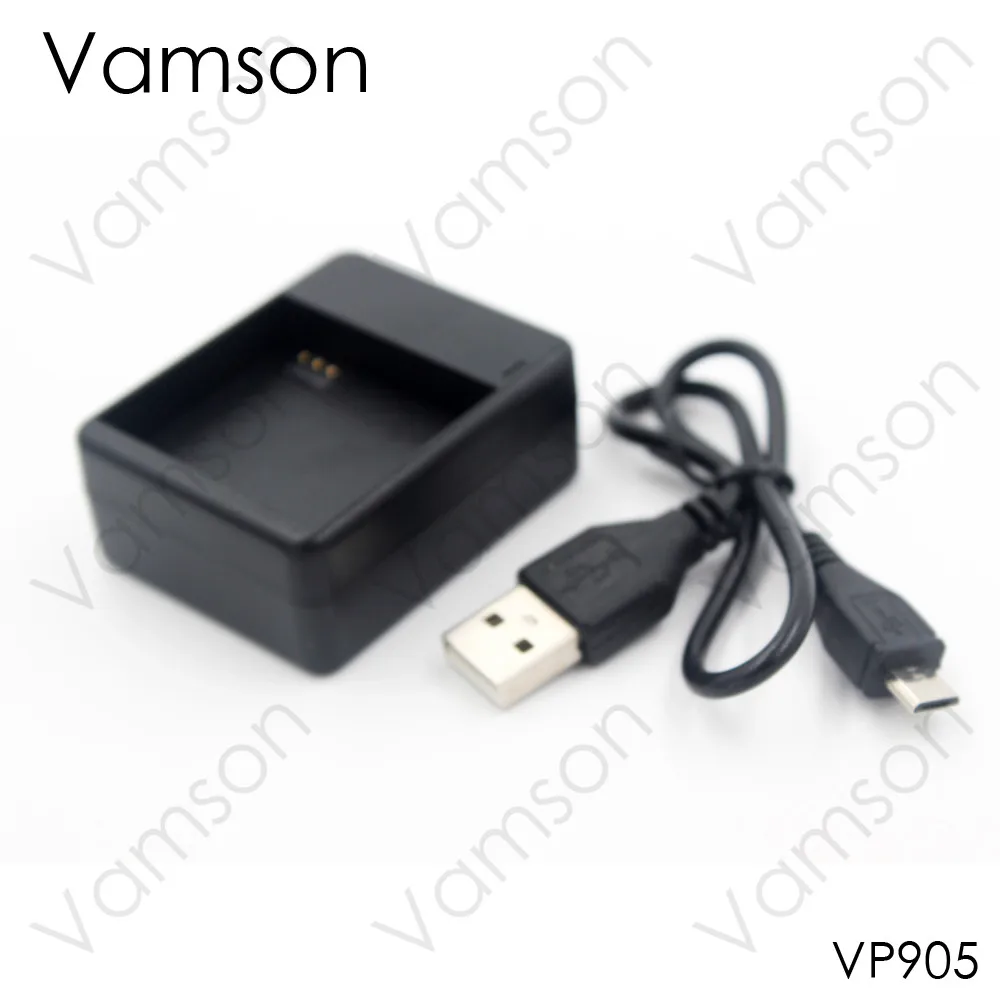 Vamson для Xiaomi для Yi Action Камера Интимные аксессуары двойной Зарядное устройство с USB Порты и разъёмы может заряжать 2 шт. литий-ионный Батарея